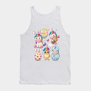 Cute Easter Unicorns Tank Top